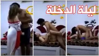 نيك في ليلة الدخلة عربي ينيك مراته باوضاع نار - سكس مصري